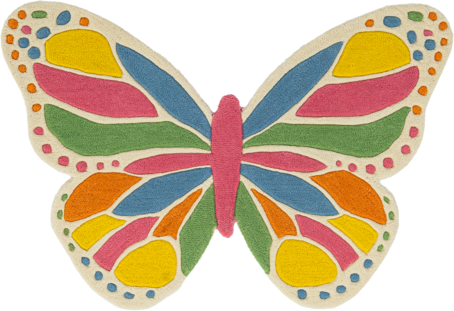Happy Rugs Butterfly Wool