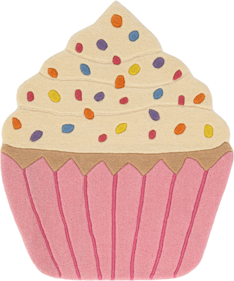 Pink Happy Rugs Cupcake Wool