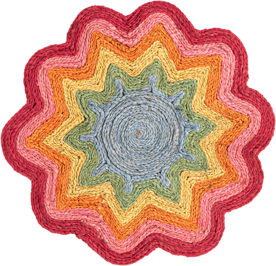 Hand Braided Happy Rugs Jawbreaker Poppy Round