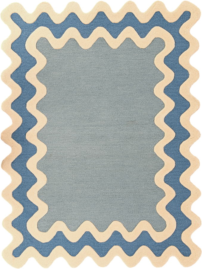 Blue Happy Rugs Wiggles Wool